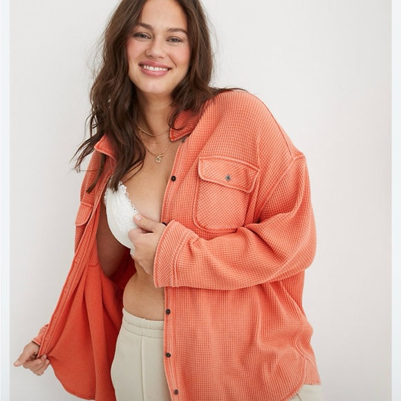 aerie Tops - Aerie Lumberjane Waffle Shirt